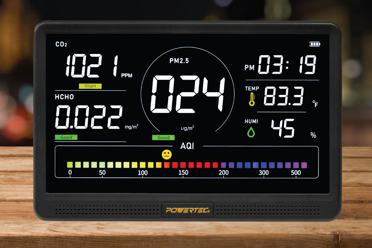 professional indoor air quality monitor with advanced CO2 and VOC sensors