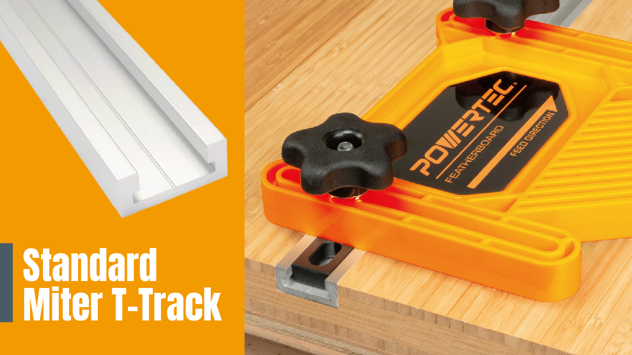 Standard Miter T-Track - POWERTEC Woodworking Tools and Accesories
