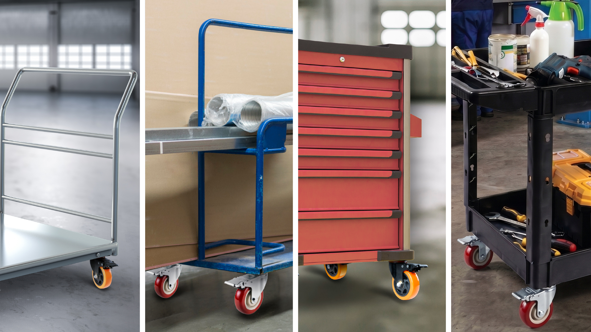 POWERTEC workbench casters and heavy duty caster wheels for workshop mobility