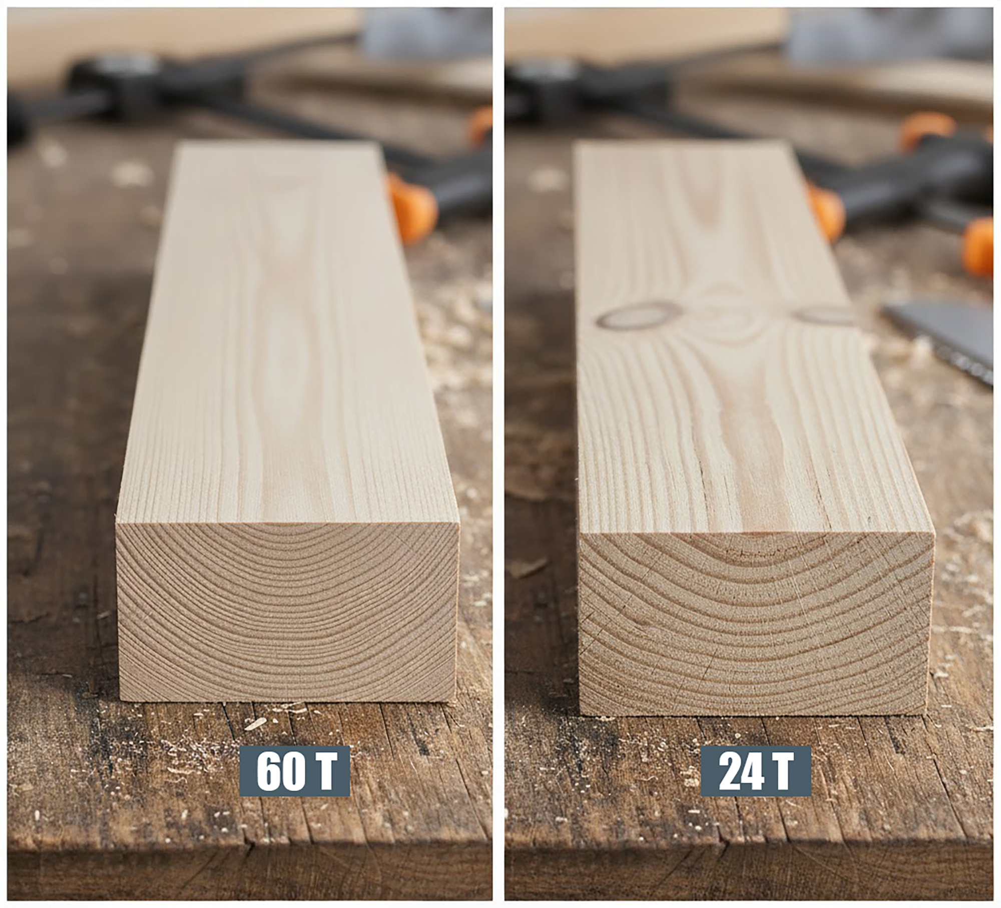 circular saw blade 24T vs 60T